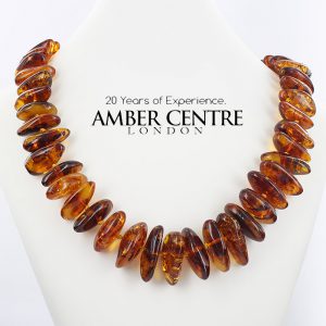 German Baltic Amber Beads Danish design Handmade Unique - A0056 RRP£925!!!