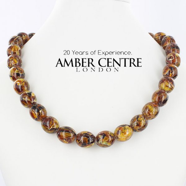 Handmade Genuine Baltic Amber Beads Mosaic Unique design - A0043 RRP£295!!!