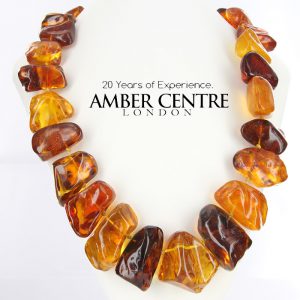 German Baltic Amber Natural Unique Bead Necklace Handmade A0091 – RRP£1995!!!