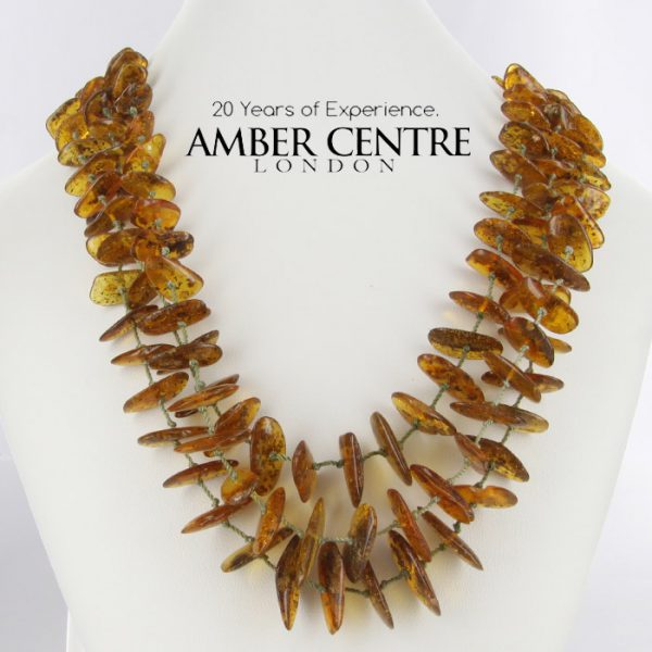 German Healing Unique Natural Baltic Amber Handmade Necklace A0081- RRP 185!!!