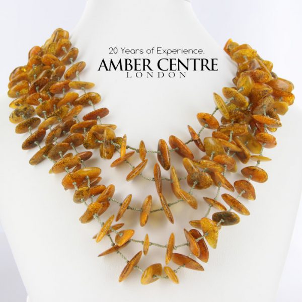 German Butterscotch Unique Natural Baltic Amber Necklace A0077- RRP 275!!!