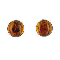 Italian Handmade German Baltic Amber Clip on Earrings In 9ct Gold GCL0003 RRP£500!!!
