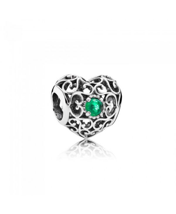 PANDORA Genuine S925 ALE CRYSTAL HEART BIRTHSTONE Charm-791784NRG RRP£65!!!