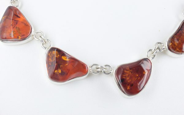 German Baltic Amber Handmade Necklace in 925 Sterling Silver N001 RRP£690!!!