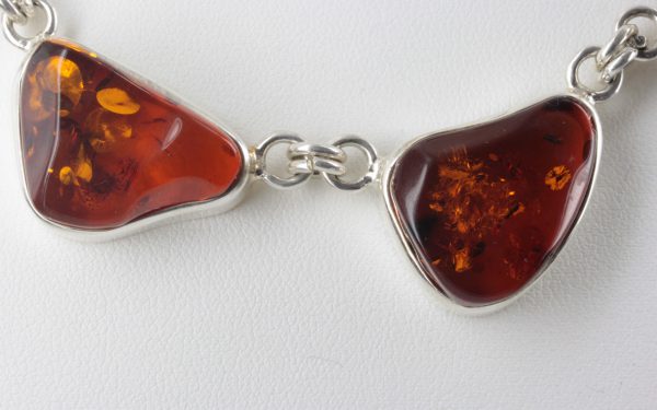 German Baltic Amber Handmade Necklace in 925 Sterling Silver N001 RRP£690!!!