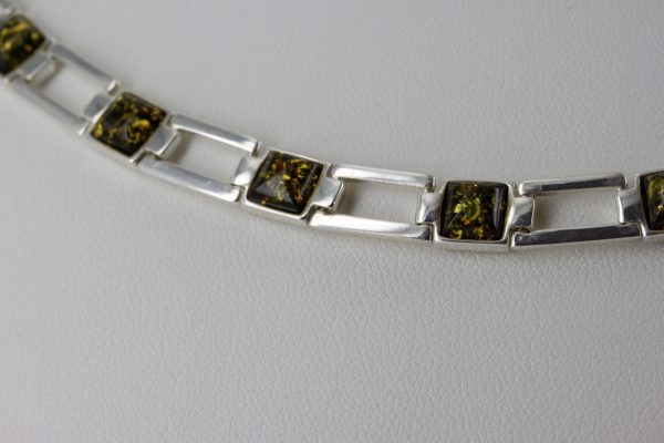 Italian Handmade German Green Baltic Amber Set 925 Sterling Silver- SET23 RRP£295!!!