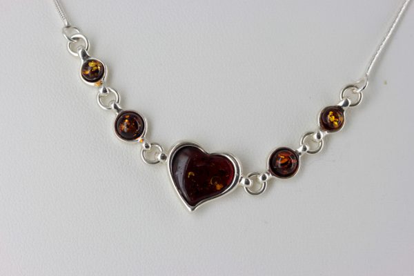Amber Necklace Handmade German Baltic Amber 925 Silver N032 RRP£85!!!