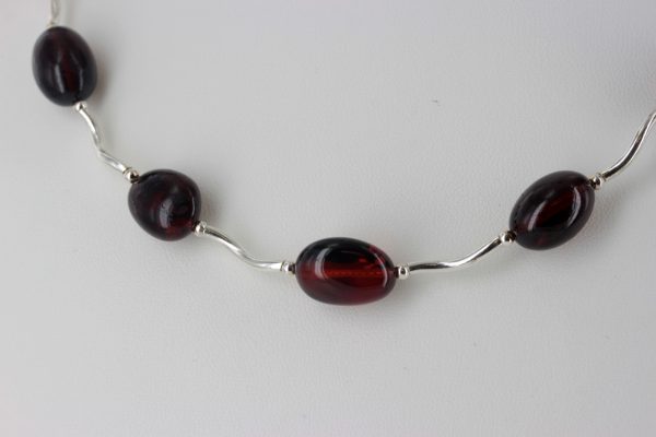 Italian Made German Baltic Cherry Amber Elegant Necklace N040 RRP£170!!!