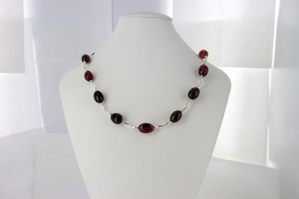 Italian Made German Baltic Cherry Amber Elegant Necklace N040 RRP£170!!!