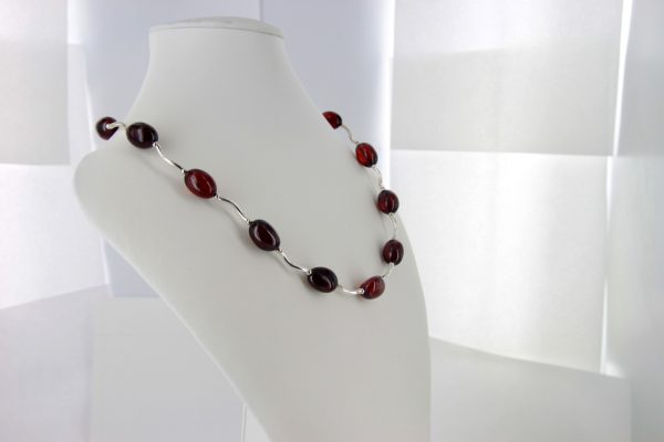 Italian Made German Baltic Cherry Amber Elegant Necklace N040 RRP£170!!!