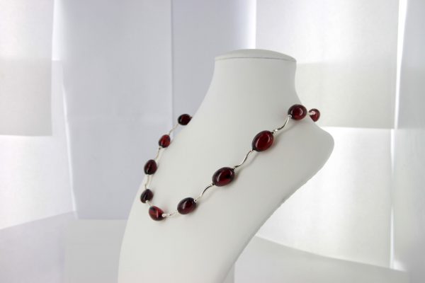 Italian Made German Baltic Cherry Amber Elegant Necklace N040 RRP£170!!!