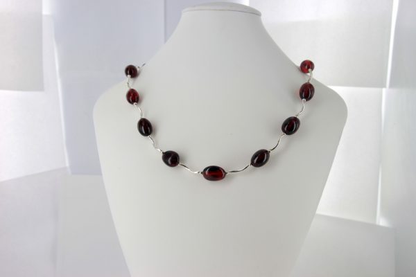 Italian Made German Baltic Cherry Amber Elegant Necklace N040 RRP£170!!!