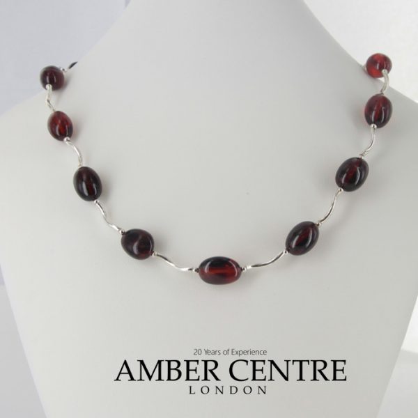 Italian Made German Baltic Cherry Amber Elegant Necklace N040 RRP£170!!!