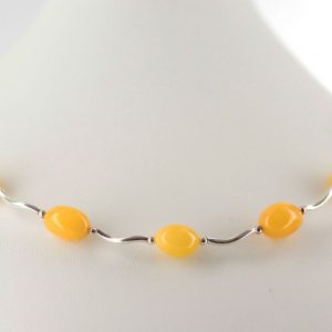 Milky Butterscotch German Baltic Amber Necklace 925 Sterling Silver N056 RRP£430!!!