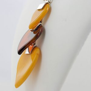 Antique German Baltic Amber Modern Collar Necklace in 925 Silver N131 RRP£1750!!