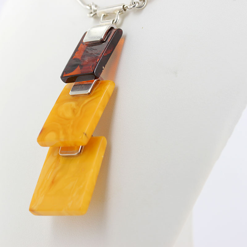 German Handmade Antique Butterscotch Baltic Amber Necklace 925 Silver N134 RRP£1750!!!