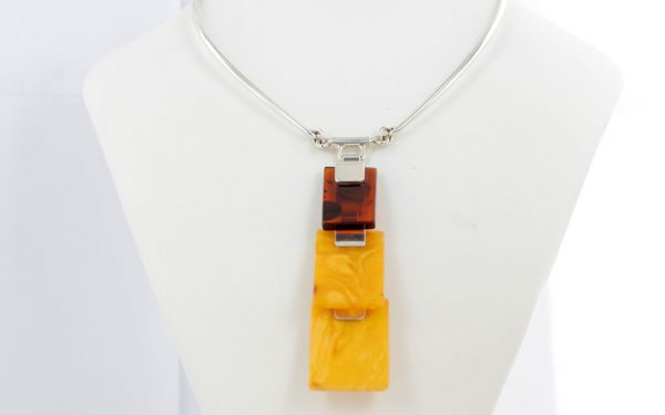 German Handmade Antique Butterscotch Baltic Amber Necklace 925 Silver N134 RRP£1750!!!