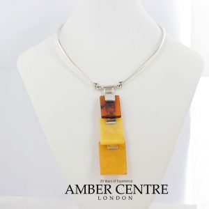 German Handmade Antique Baltic Amber Necklace 925 Silver N138 RRP£1700!!!