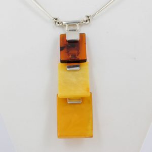 German Handmade Antique Baltic Amber Necklace 925 Silver N138 RRP£1700!!!