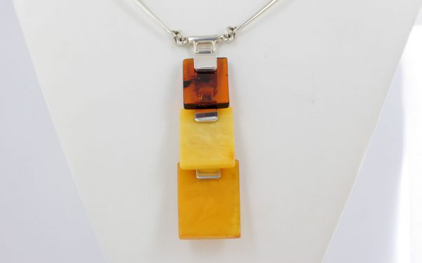 German Handmade Antique Baltic Amber Necklace 925 Silver N138 RRP£1700!!!