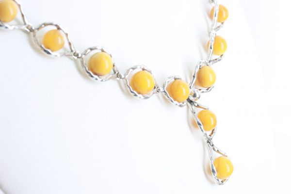 Antique Butterscotch German Baltic Amber Set includes Necklace/Earrings/Bracelet 925 Sterling Silver SET26 RRP£990!!!