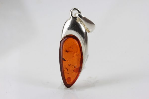 Pendant German Baltic Amber Elegant Hand Made 925 Silver PD020 RRP£25!!!