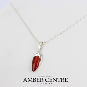 Pendant German Baltic Amber Elegant Hand Made 925 Silver PD020 RRP£25!!!