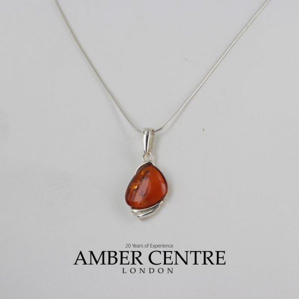 Pendant German Baltic Amber Elegant Hand Made 925 Silver PD022 RRP£25!!!