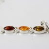 Baltic Multicoloured German Amber Pendant in 925 Silver Hand Made PD046 – RRP£35!!!