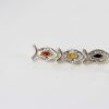 Baltic Multicoloured German Amber Pendant in 925 Silver Hand Made PD046 – RRP£35!!!
