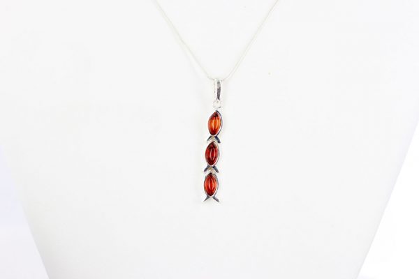 German Baltic Amber Pendant in 925 Silver Hand Made PD046C – RRP£35!!!