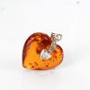 Handmade German Baltic Amber Heart Pendant 925 Silver -PD074 – RRP£65!!!