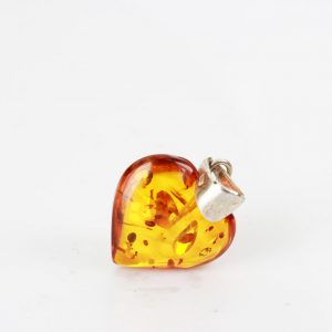 German Baltic Amber Heart Pendant 925 Silver Hand Made PD058 – RRP£25!!!