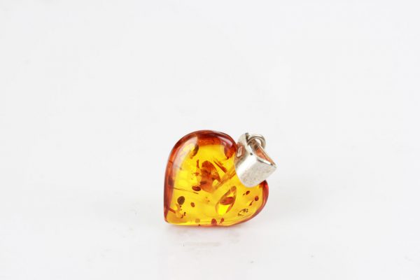 German Baltic Amber Heart Pendant 925 Silver Hand Made PD058 – RRP£25!!!