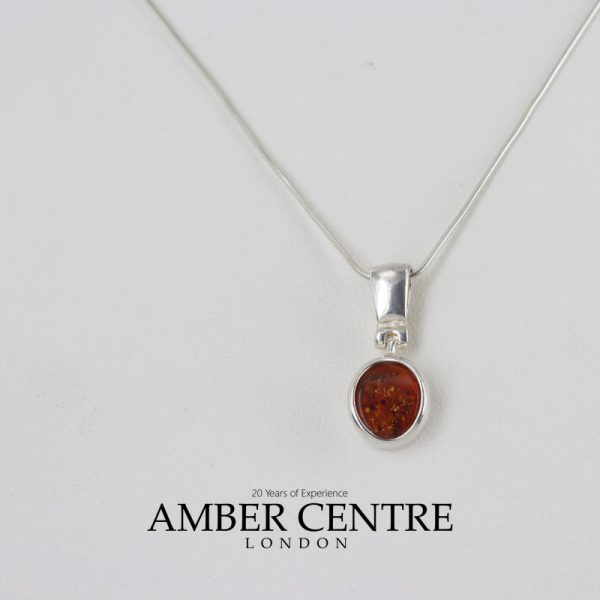 Pendant German Baltic Amber in 925 Silver Hand Made PD059 – RRP£25!!!