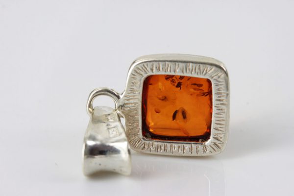 Pendant Baltic German Amber in 925 Silver Hand Made PD063 RRP£25!!!