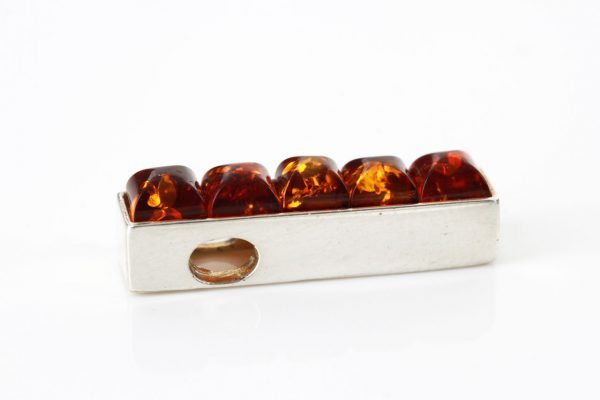 Pendant German Baltic Amber in 925 Silver Modern Hand Made PD065 – RRP£30!!!