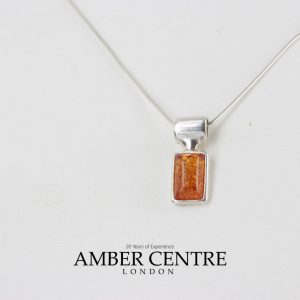 Pendant German Baltic Amber in 925 Silver Modern Hand Made PD066 – RRP£25!!!