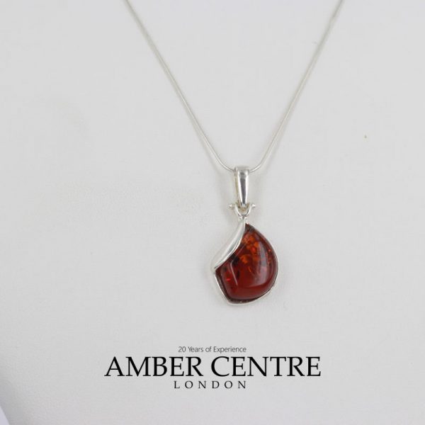 Pendant Elegant Baltic German Amber in 925 Silver Hand Made PD069 RRP£45!!!