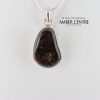 Beautiful Baltic Green Amber Pendant 925 Silver Hand Made PE0253 - RRP 90!!