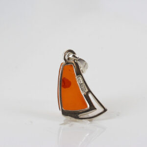 German Handmade Unique Baltic Amber Pendant 925 Silver PD026 RRP£25!!!