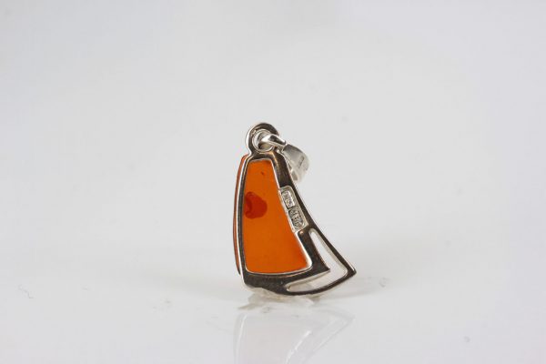 German Handmade Unique Baltic Amber Pendant 925 Silver PD026 RRP£25!!!