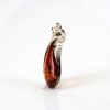 Elegant Modern Baltic Amber Pendant 925 Silver Hand Made PD023 – RRP£25!!!