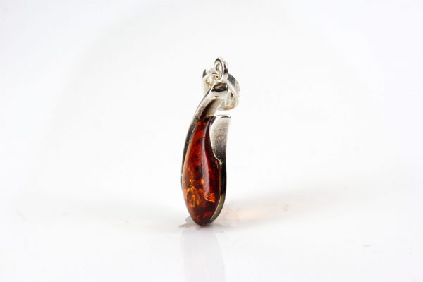 Elegant Modern Baltic Amber Pendant 925 Silver Hand Made PD023 – RRP£25!!!