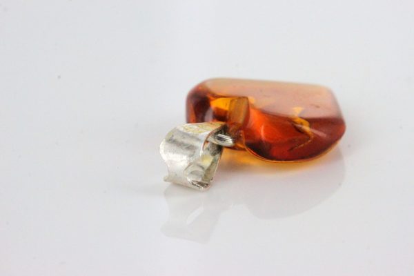 German Baltic Amber Heart Pendant 925 Silver Hand Made PD081 RRP£19.95!!!