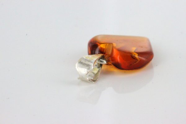 German Baltic Amber Heart Pendant 925 Silver Hand Made PD081 RRP£19.95!!!