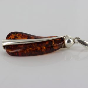 Italian Style Baltic Amber Pendant 925 Silver Hand Made PE0248 - RRP 120!!