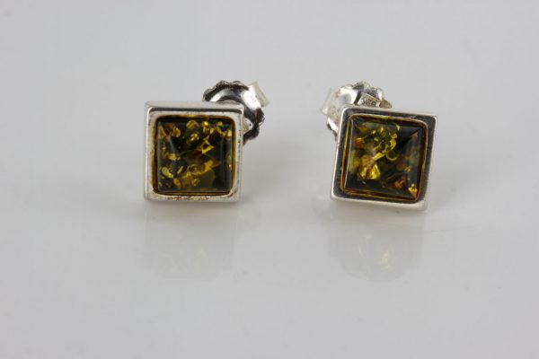 Italian Handmade German Green Baltic Amber Set 925 Sterling Silver- SET23 RRP£295!!!