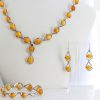 Antique Butterscotch German Baltic Amber Set includes Necklace/Earrings/Bracelet 925 Sterling Silver SET26 RRP£990!!!