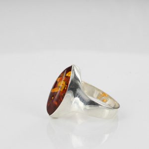 ITALIAN MADE GERMAN BALTIC AMBER RING 925 STERLING SILVER - SR008 RRP£50!!!